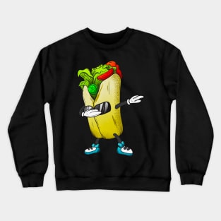 Dabbing Burrito Funny Mexican Food Crewneck Sweatshirt